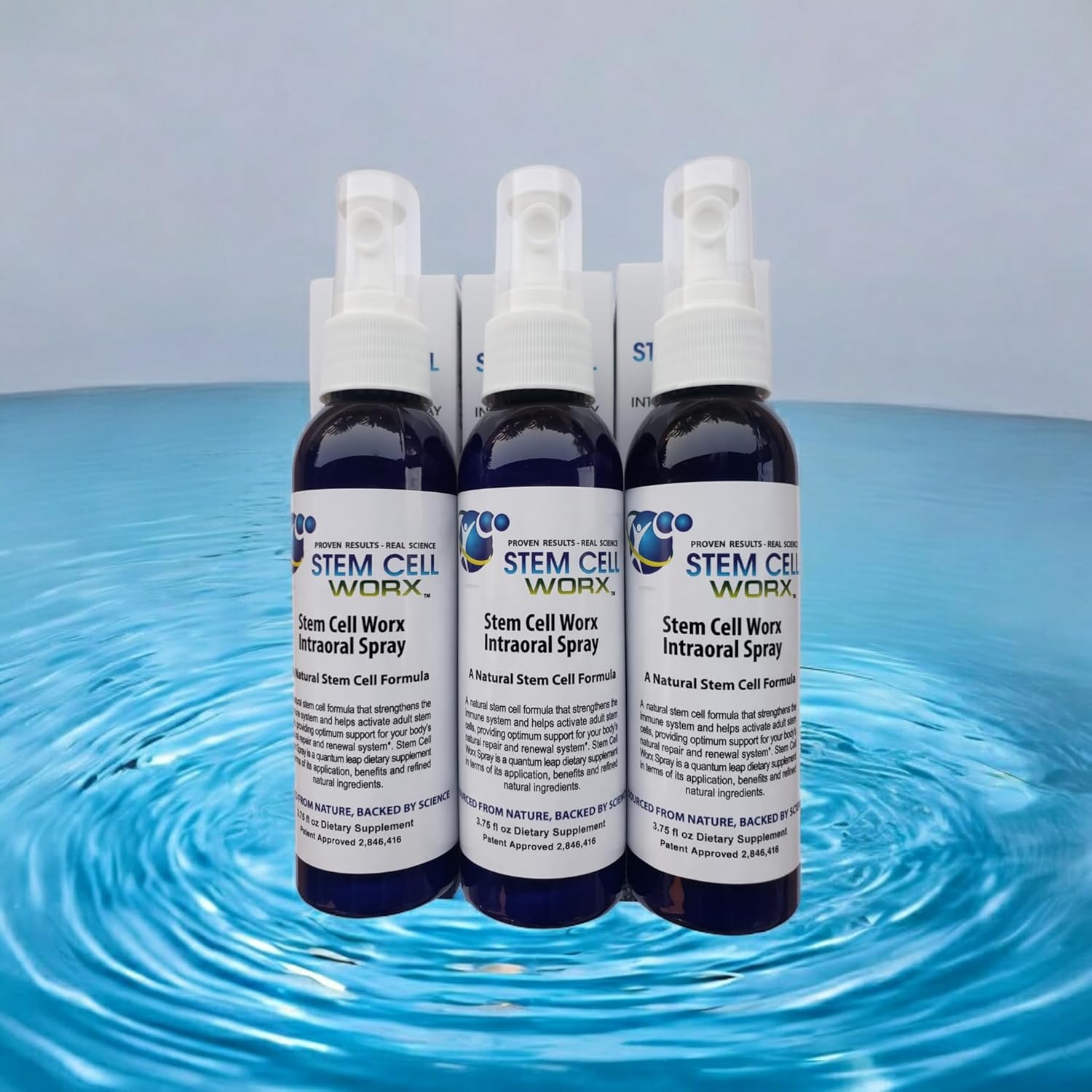 3 Pack Stem Cell Worx Intraoral Supplement for Enhanced Absorption and Stem Cell Activation. Increase Energy, Support Immunity, and Relieve Joint Pain.