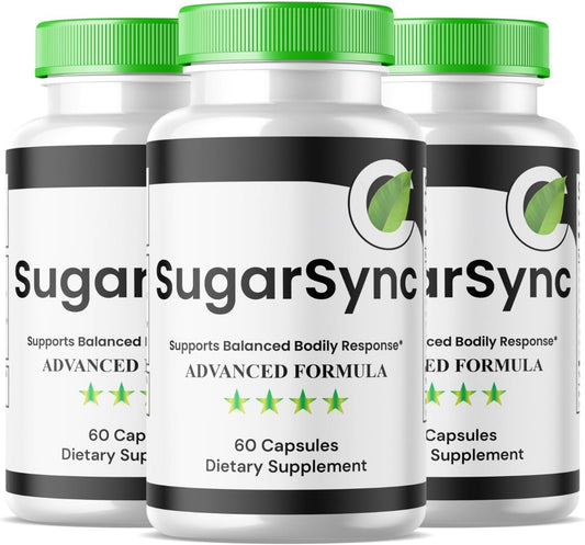 3 Pack SugarSync Glyco Optimizer Capsules - Joint Optimizer & Gluco Cleanse Detox Formula with Reviews (180 Capsules)
