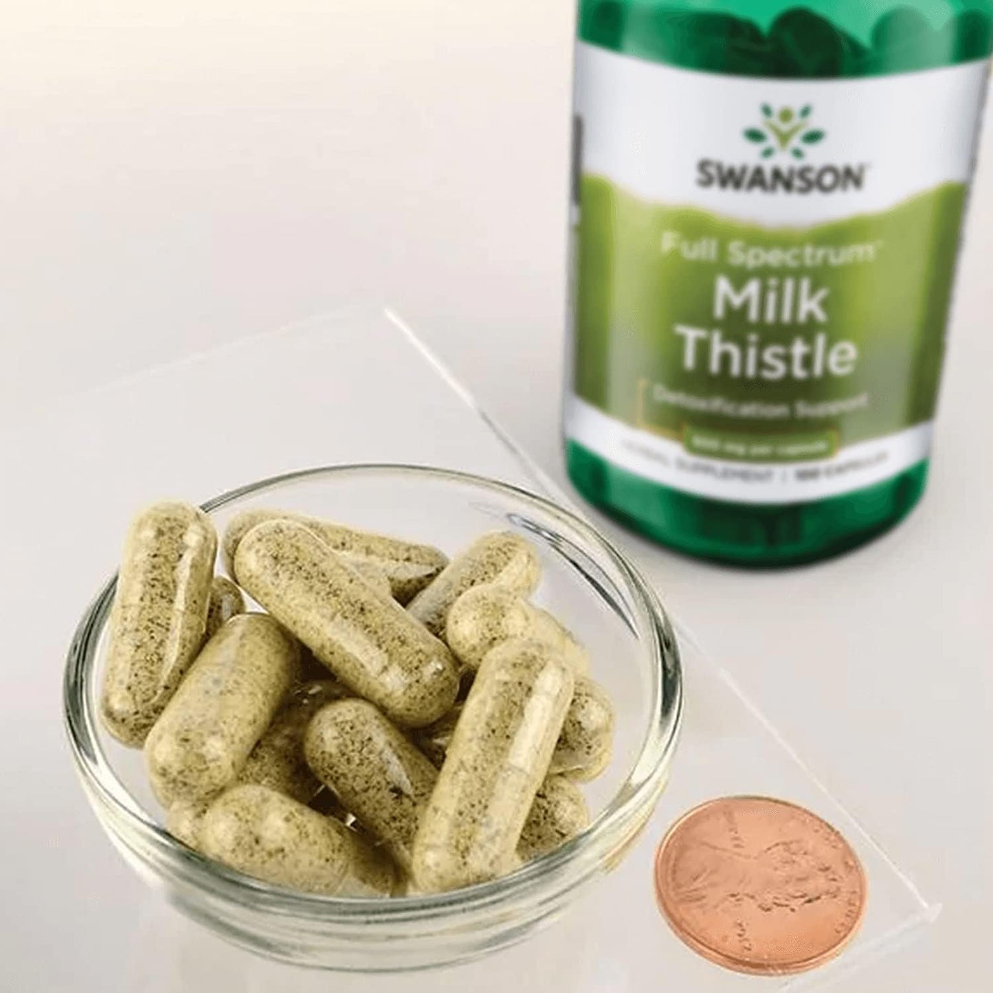 3-Pack Swanson Milk Thistle Capsules - Herbal Liver Support Supplement for Overall Health (100 Capsules, 500mg)