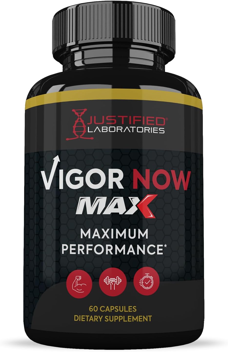 3-Pack Vigor Now Max 1600MG Advanced Men's Health Formula by Justified Laboratories - 180 Capsules