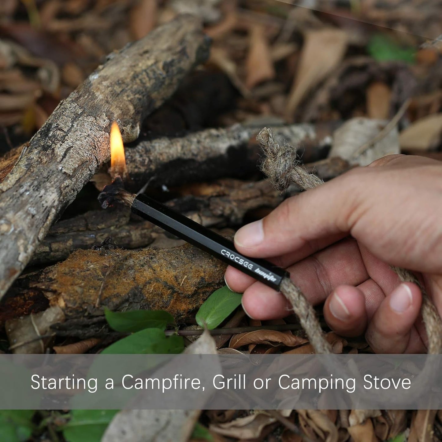3-Packmetabolism boosterWick Fire Starter Kit with 4-Inch Ferro Rod and Striker by CrocSee