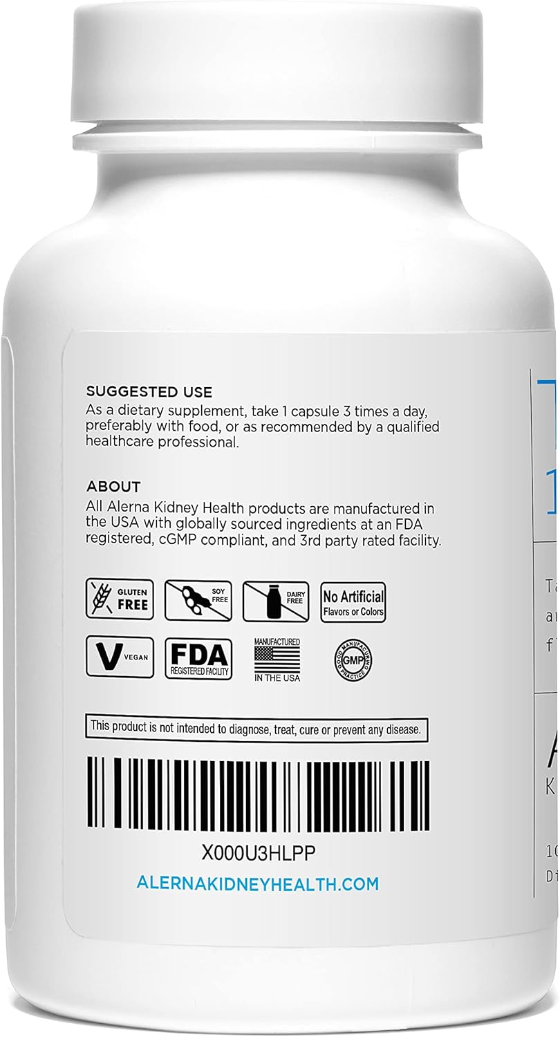 3 Packs Alerna Kidney Health Tart Cherry Extract 1200mg - 100 Capsules Each - Joint Support, Gluten-Free, Non-GMO