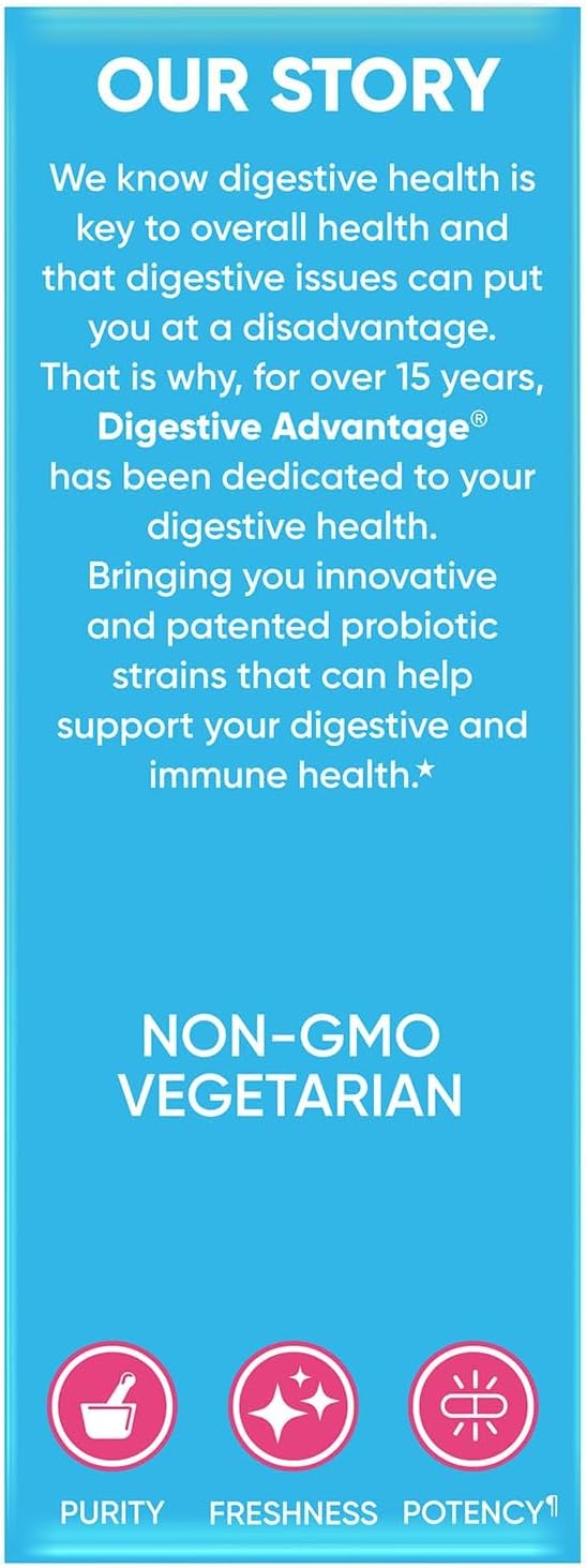 3 Packs of Digestive Advantage Fast Acting Enzymes and Probiotics Capsules for Gas Relief and Food Digestion (32 Count Each)