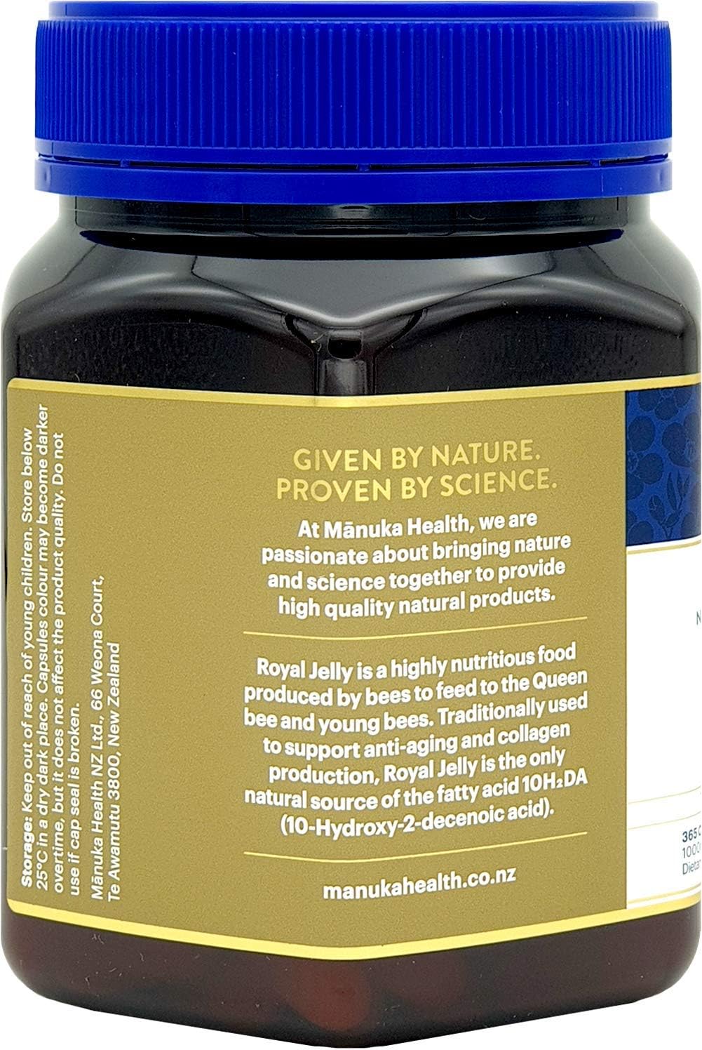 3 Packs of Manuka Health 10HDA Royal Jelly 1000mg Capsules - Pure New Zealand Royal Jelly for Immune System & Skin Health