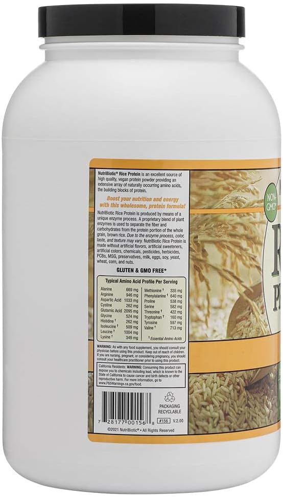 3 Pound Vanilla Nutribiotic Rice Protein Supplement