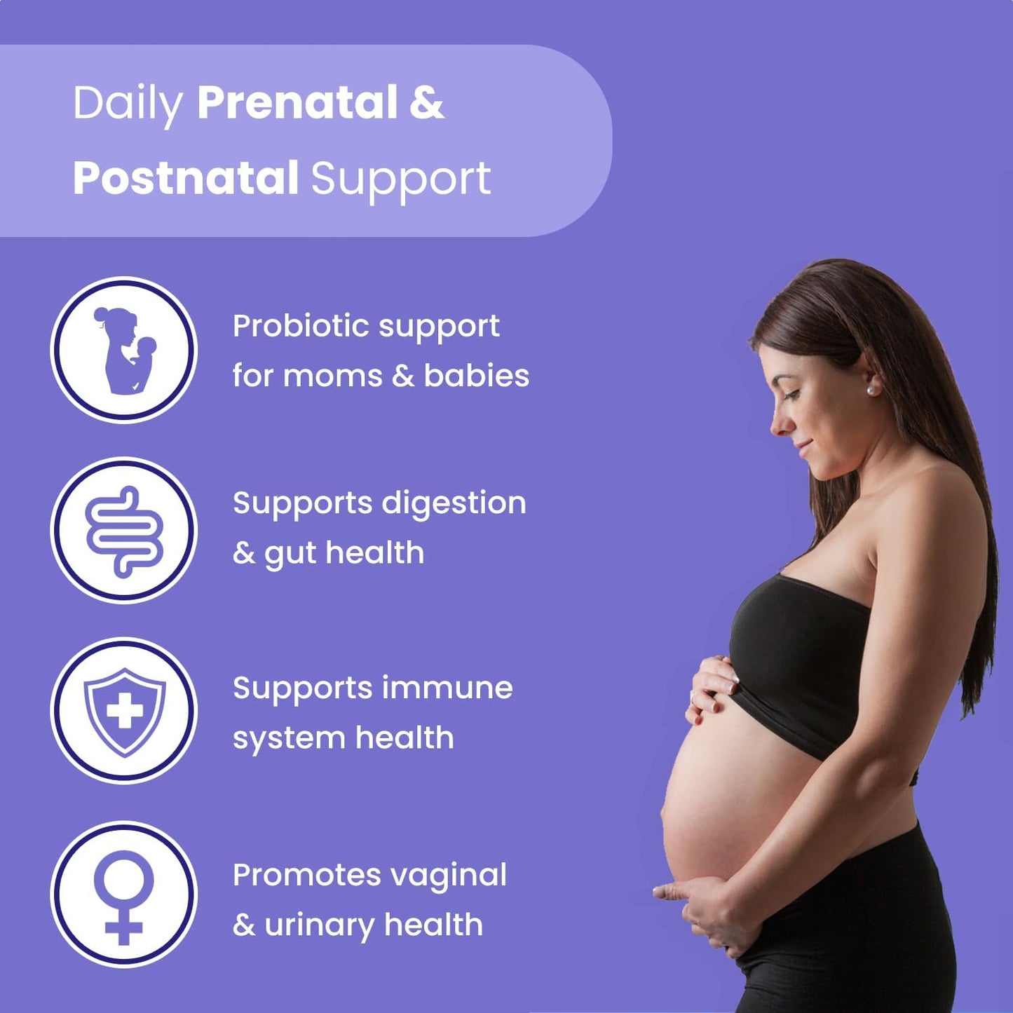 30 Billion CFU Prenatal Probiotics with 17 Strains for Women | Organic Prebiotics | Supports Digestive & Immune Health for Mom & Baby | Vegan | Pregnancy & Lactation Women's Probiotic