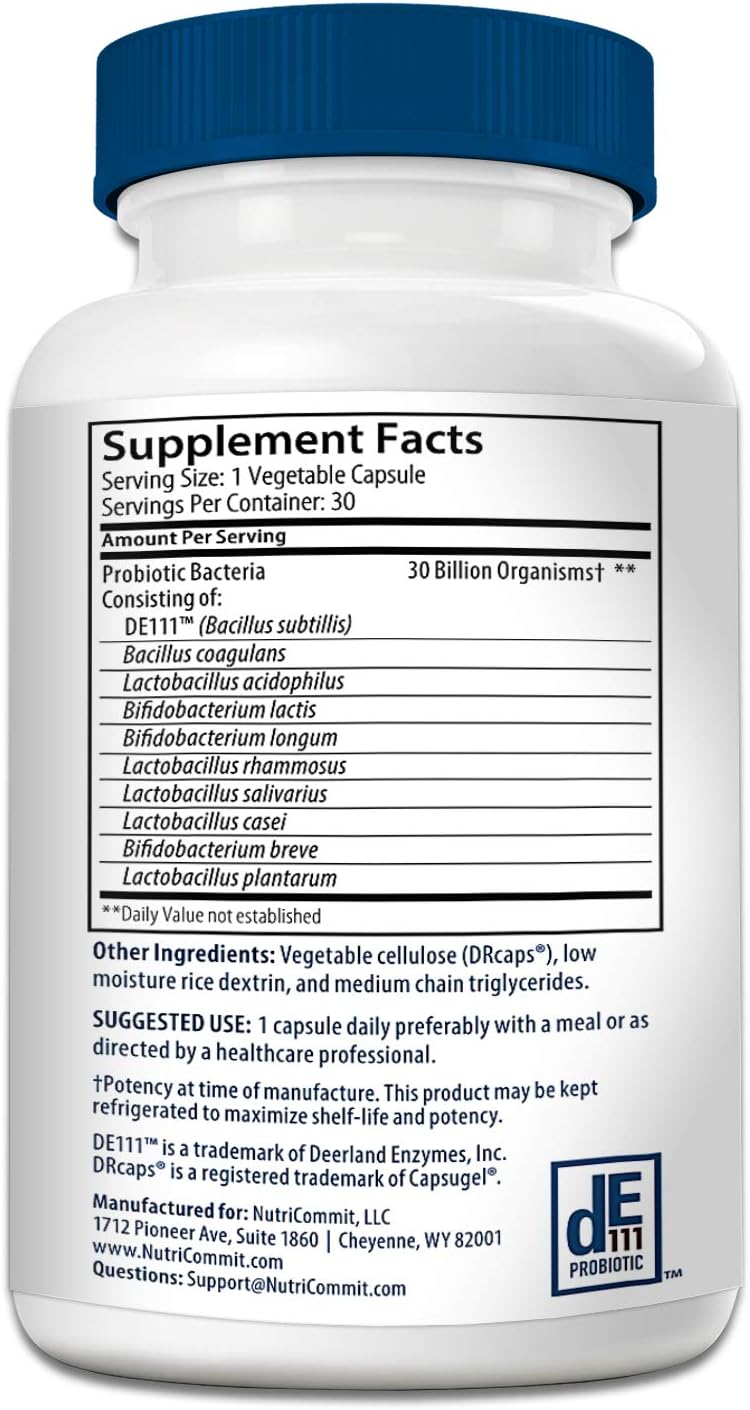 30 Billion Probiotic Veg Capsules for Digestive Health - Daily Probiotic Supplement for Men & Women - Boosts Immune System, Supports Stomach Health