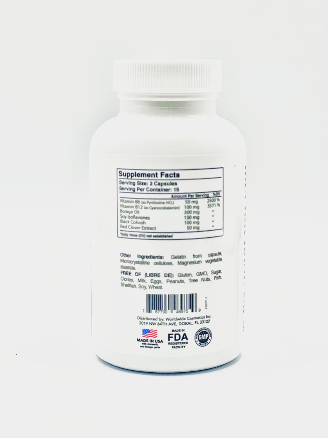30 Capsules Menopause Relief Supplement - Natural Menopause Support Formula