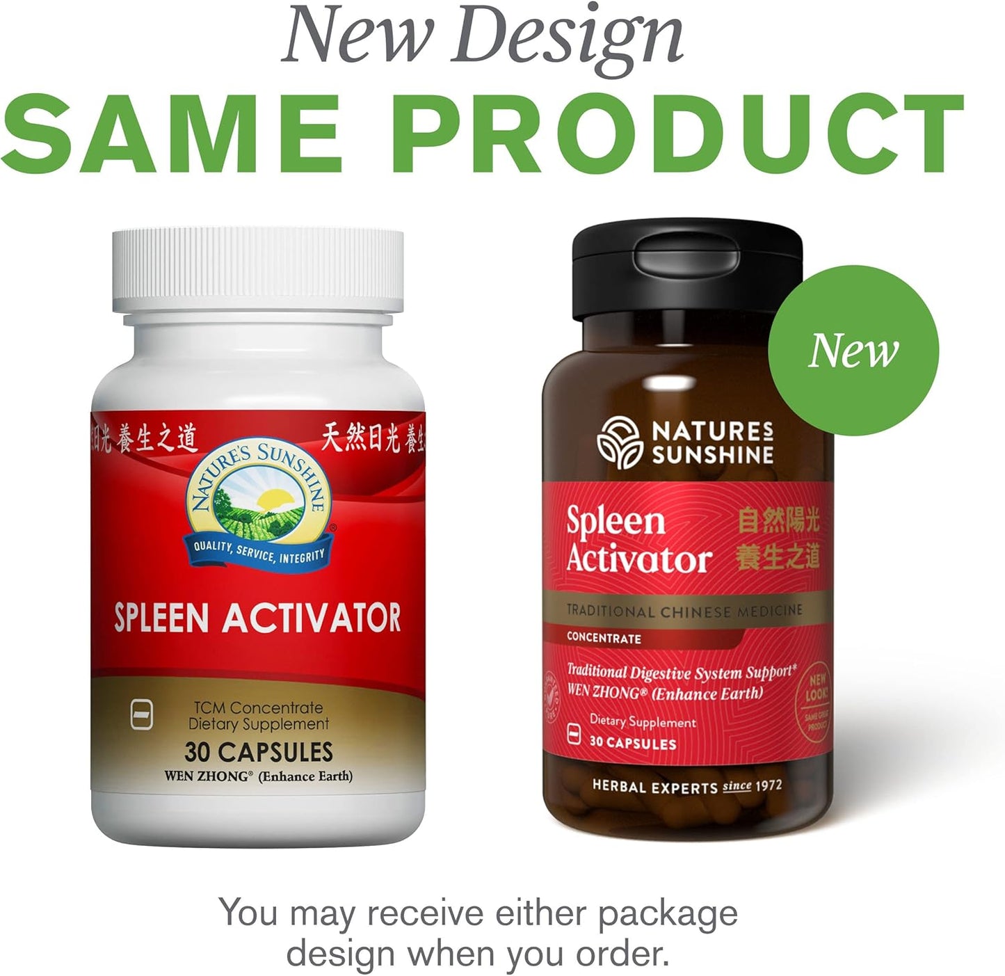 30 Capsules of Nature's Sunshine Spleen Activator TCM Concentrate for Improved Health