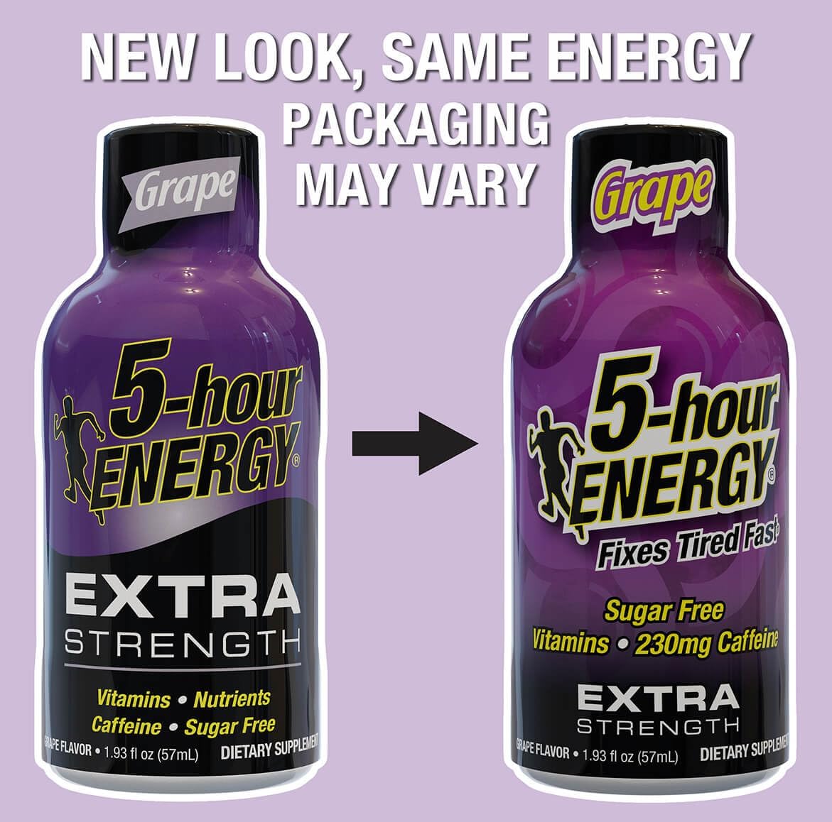 30-Count 5-hour ENERGY Grape Extra Strength Energy Shot - Zero Calories, Sugar-Free, 230mg Caffeine, Amino Acids, B Vitamins