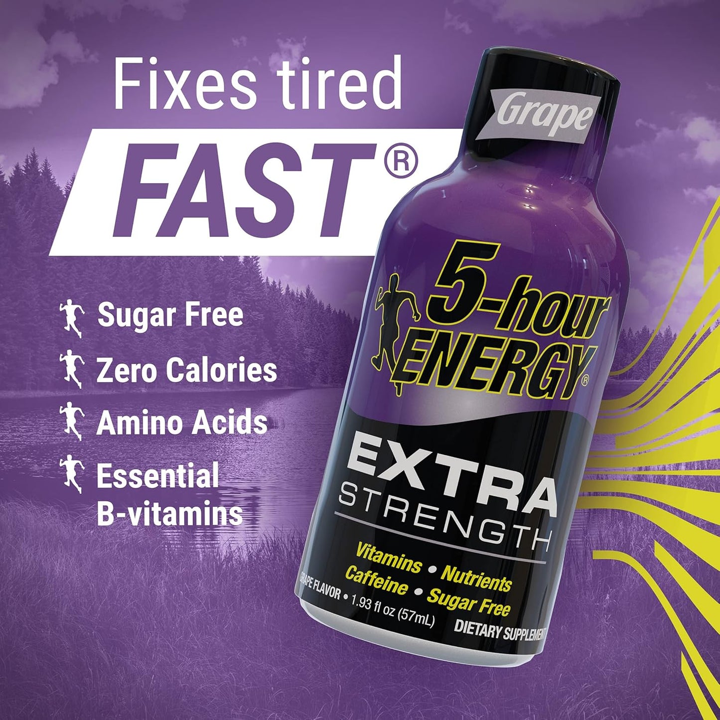 30-Count 5-hour ENERGY Grape Extra Strength Energy Shot - Zero Calories, Sugar-Free, 230mg Caffeine, Amino Acids, B Vitamins