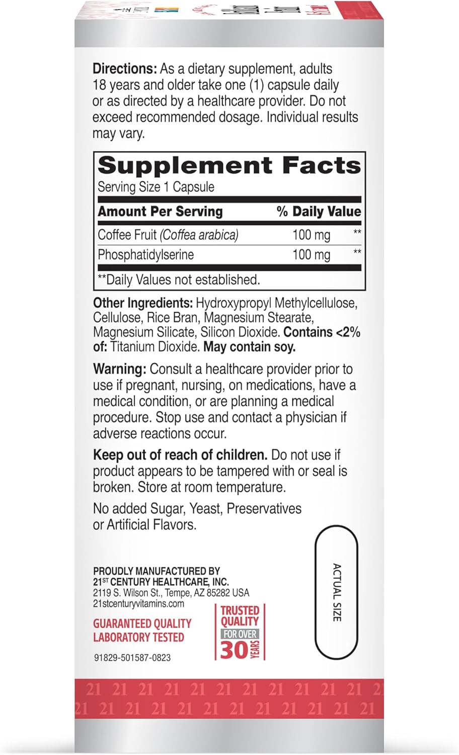 30 Count Brain Performance Supplement for Enhanced Cognitive Function in the 21st Century