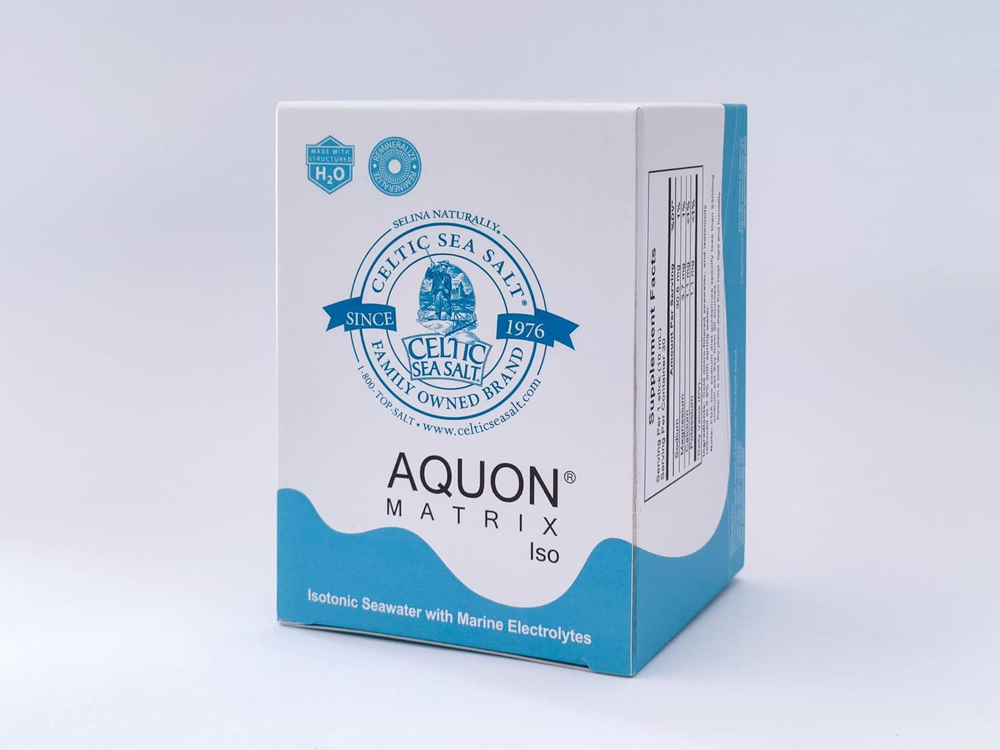30 Count Celtic Sea Salt Aquon Vital Mineral Seawater Sticks - Natural Rehydration for Body Function