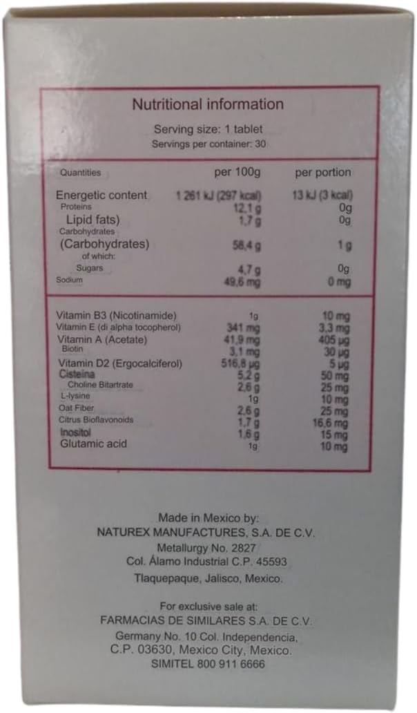 30-Count Gelasimi Antioxidant and Amino Acid Tablets for Overall Health and Wellness