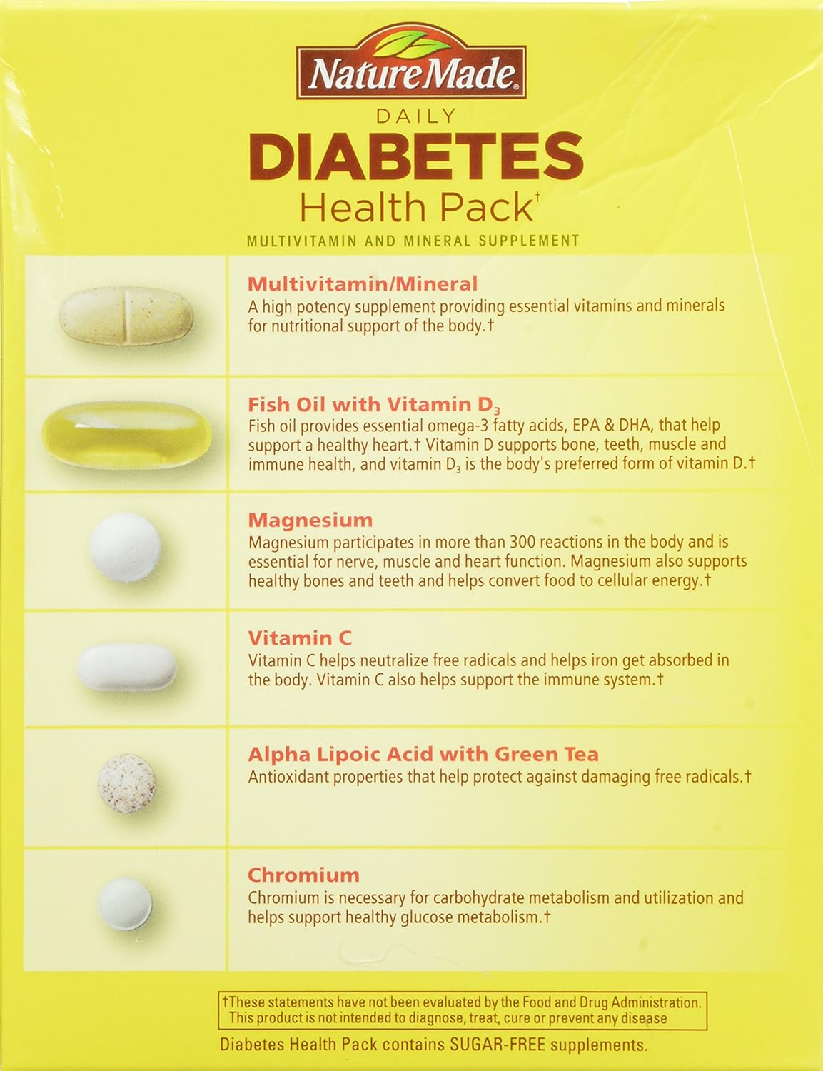 30-Count Nature Made Diabetes Health Pack for Overall Wellness
