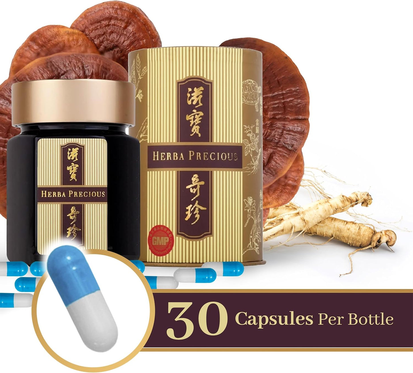 30-Count Vita Green Herbal Energy Booster for Immune System, Blood Circulation & Reproductive Health in Men and Women