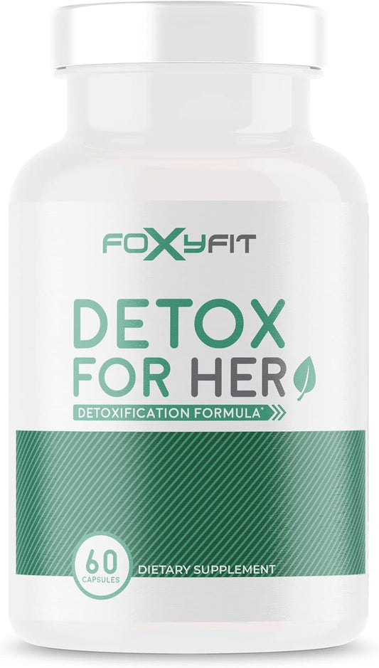 30 Day FoxyFit Detox Cleanse Formula for Women - Supports Digestion, Detoxification, & Balance *