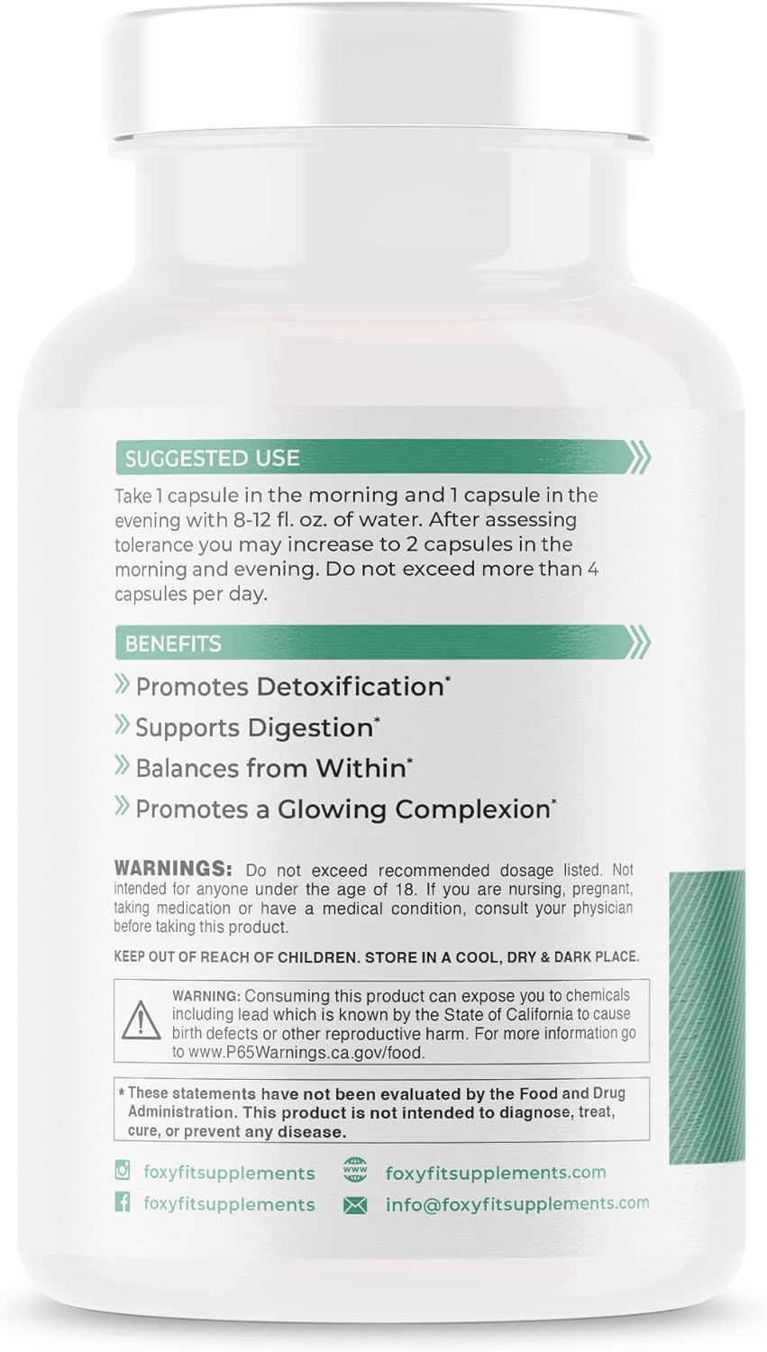 30 Day FoxyFit Detox Cleanse Formula for Women - Supports Digestion, Detoxification, & Balance *