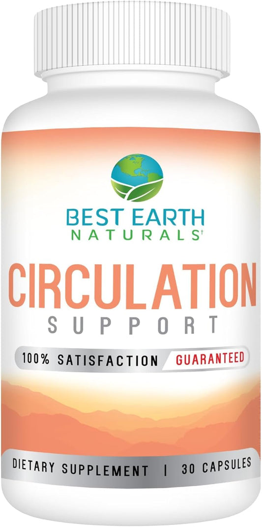 30-Day Supply of Balanced Formula Circulation Supplement for Optimal Circulatory Support - 30 Capsules by Best Earth Naturals