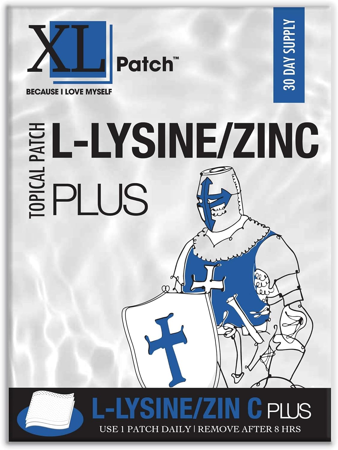 30-Day Supply of XLPATCH L-Lysine and Zinc Supplement for Immune Support