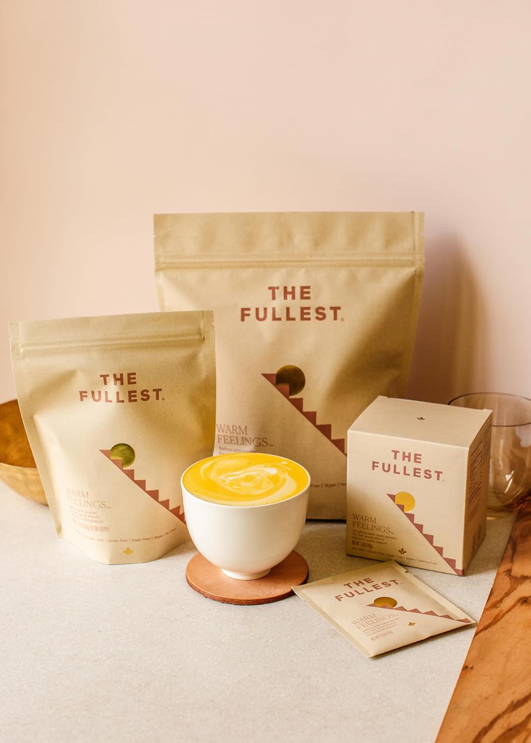 30-Day Supply Saffron Latte Bag - Mood and Sleep Support Powder with Saffron, Cardamom, and Coconut Milk - Vegan and Gluten-Free