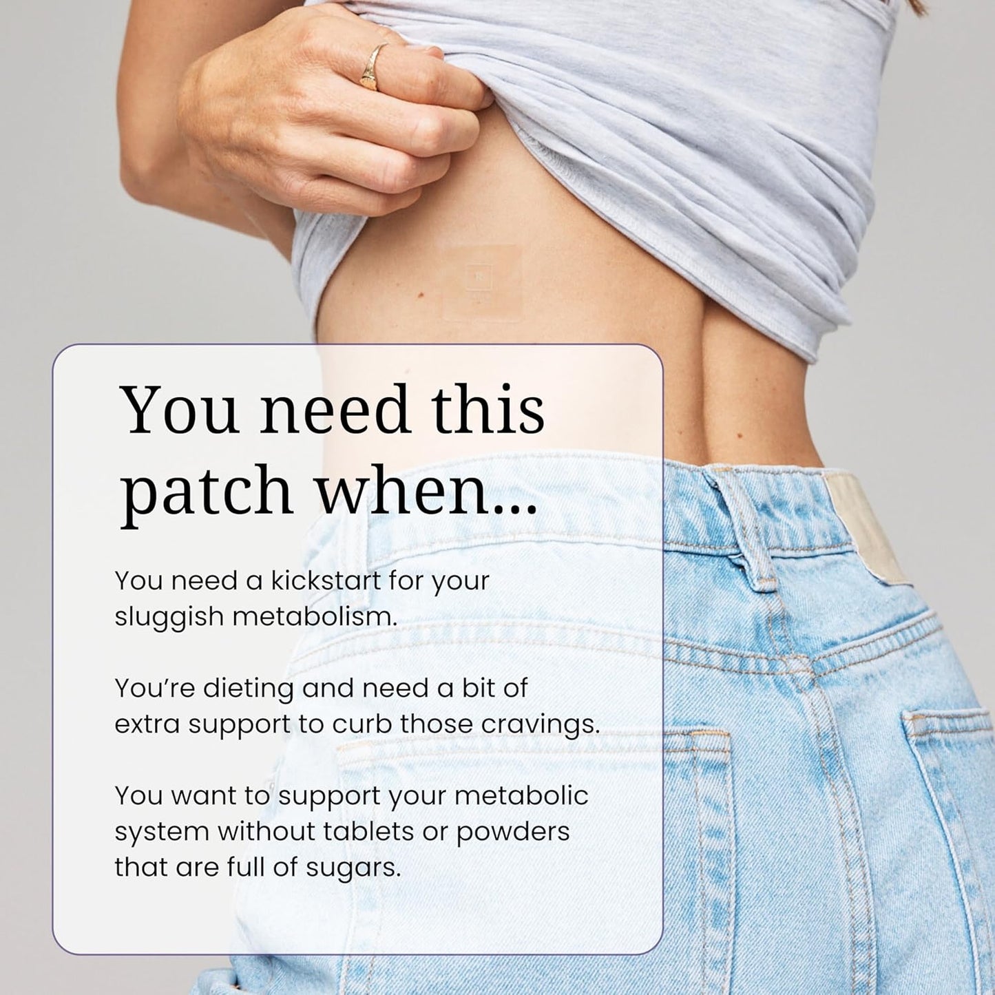 30 Metabolise Patches with 5HTP, Guarana Extract, L-carnitine, and Lecithin | Waterproof Topical Patches Lasting 12-24 Hours