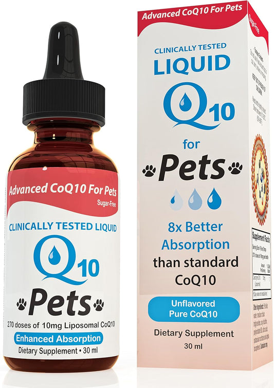 30 ml Liquid CoQ10 Supplement for Healthy Pets - Stay-Well Formula