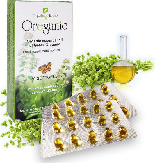 30 Oregano Oil Softgels for Immune & Respiratory Health - 80% Carvacrol - Greek Oregano Probiotics - Non-GMO - Digestive Support