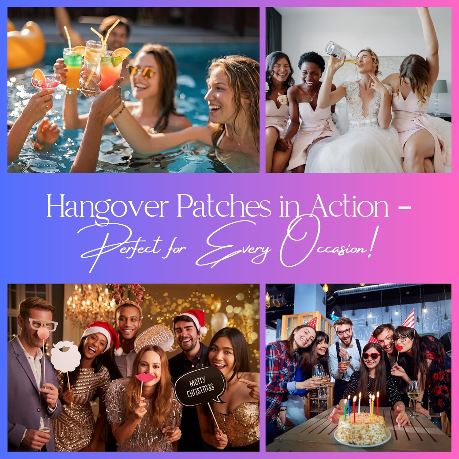 30 Pack of Waterproof Clear Party Hangover Patches - Natural Ingredients - Discreet & Long-Lasting - Boost Energy After Drinking