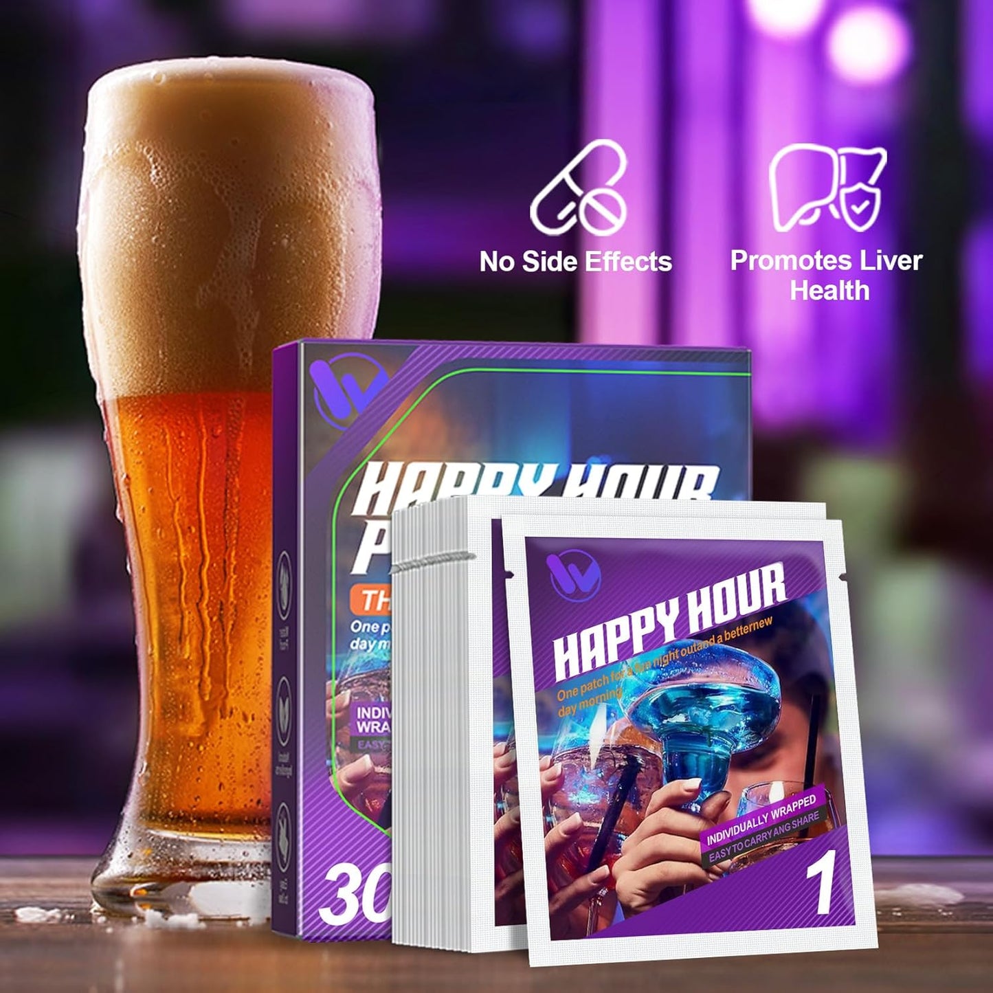 30 Pack of WOFANLI Individually Wrapped Hangover Cure - Wake Up Refreshed Every Morning