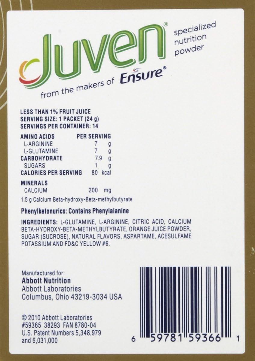 30 Packets of Juven Orange Flavor in a Carton