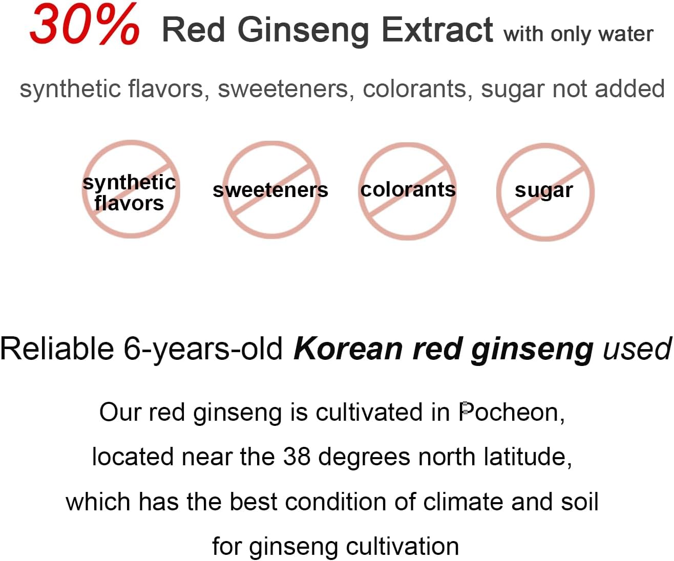 30 Pochon Korean Red Ginseng Extract Sticks - 30% Ginseng Extract - Single Serving Packs - Natural Immune Support
