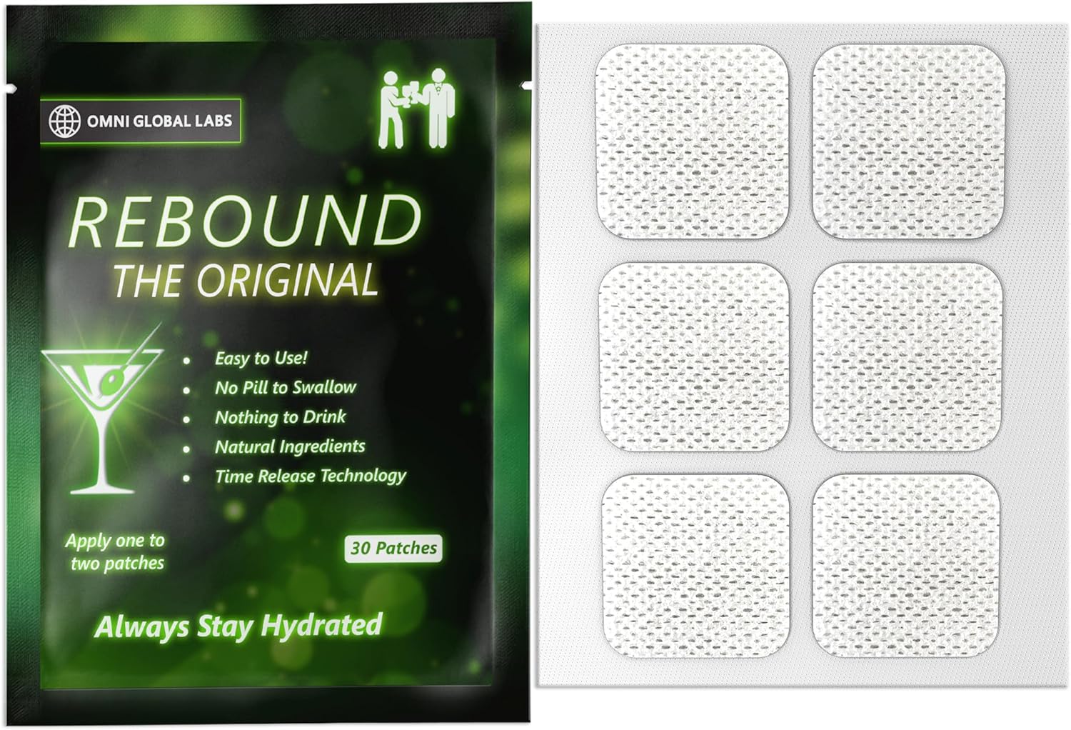 30 Rebound Classic Patch - Extended Release for a Balanced Nightlife - Natural Blend Formula
