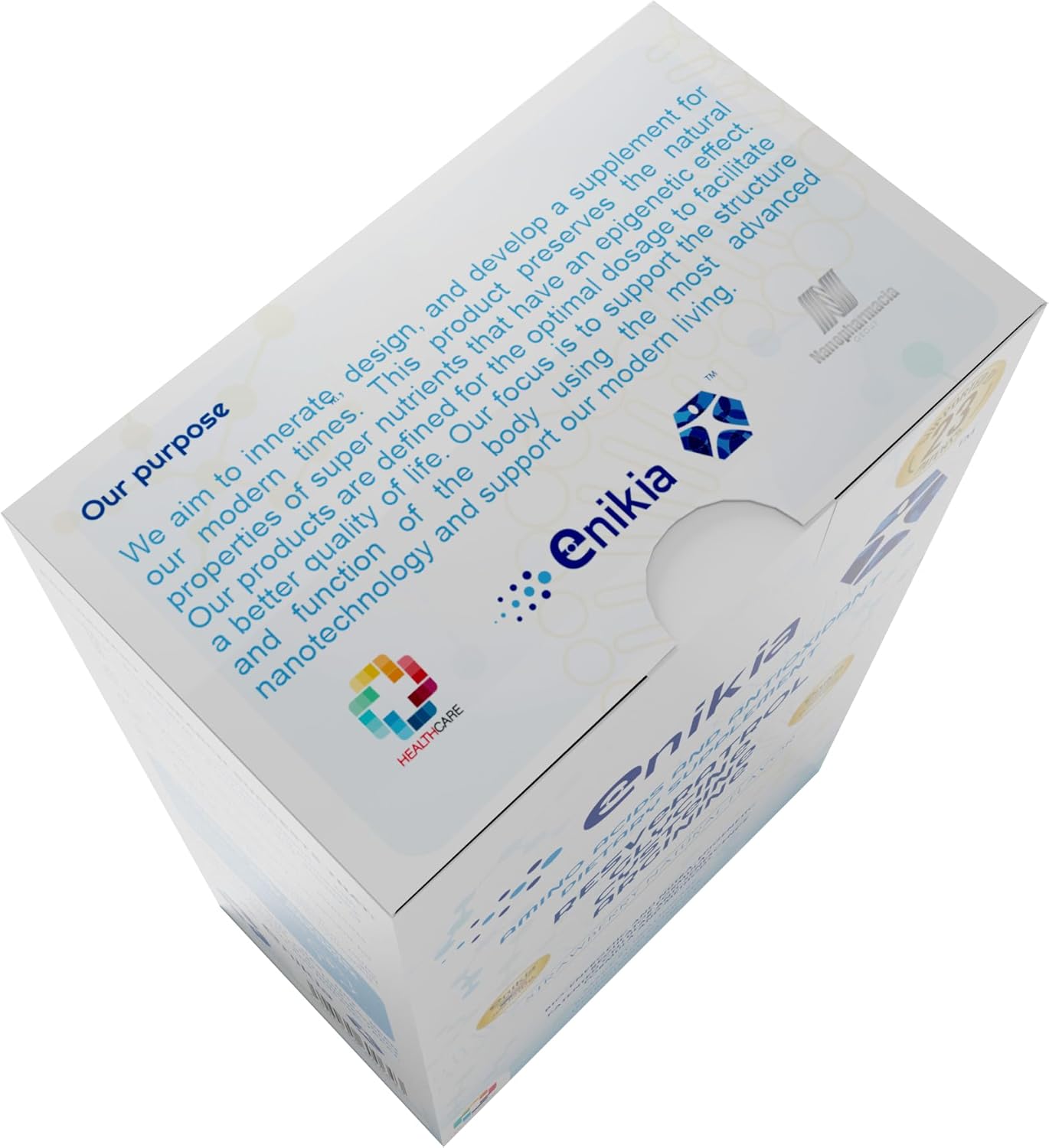 30 Sachets of ENIKIA Resveratrol, L-Glycine, L-Arginine, and L-Cysteine Food Supplement with Amino Acids and Antioxidants, Strawberry Flavor