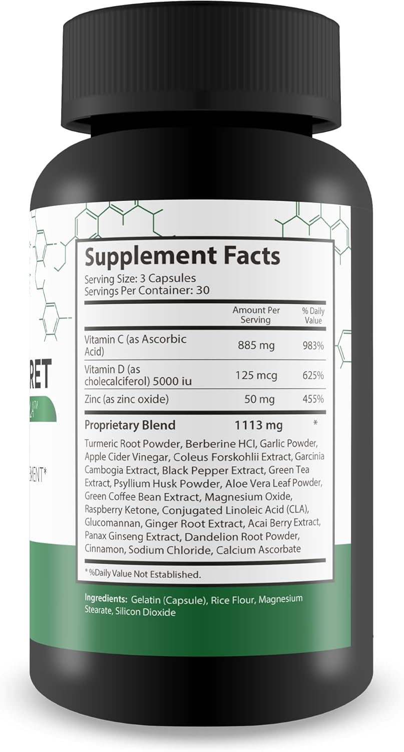 30 Second Sugar Secret Blood Health Supplement - Berberine Support Formula for Balanced Blood Health