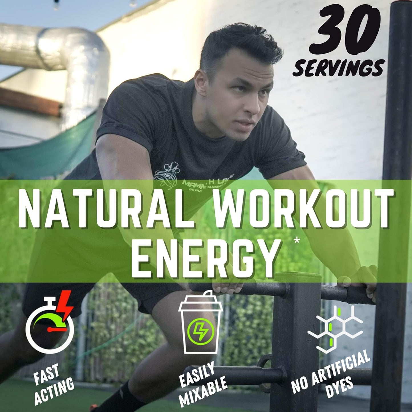 30 Servings Mammoth Labs Pump Pre Workout - Explosive Energy & Focus with Nitric Oxide Boosters for Muscle Building & Endurance - Sugar Free Gluten Free Energy Supplement for Men & Women