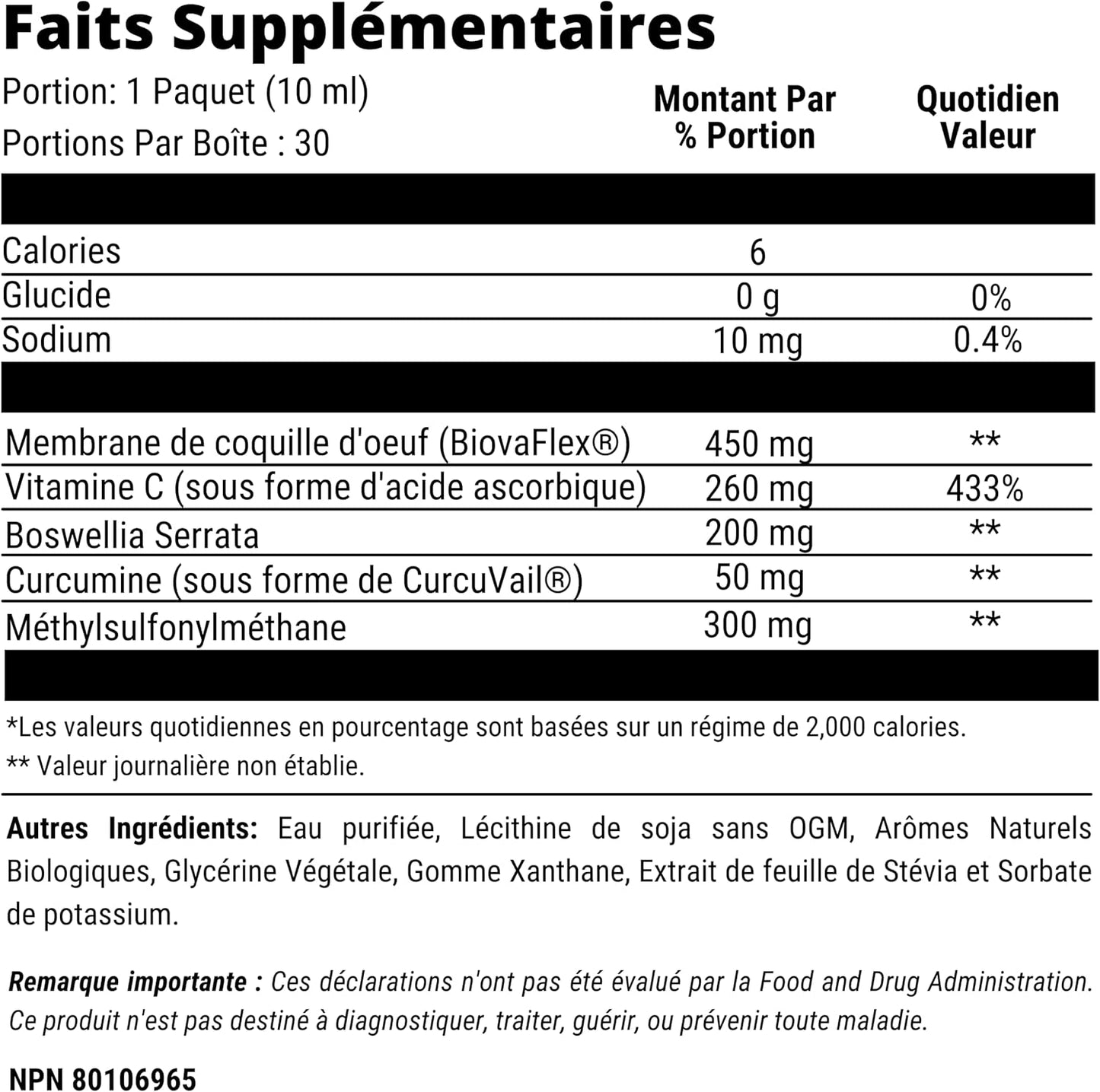 30 Single-Serve Packets of Liposomal exoFlex+ Vitamin C for Joint Support with Eggshell Membrane, Curcumin & Boswellia by Aurora Nutrascience