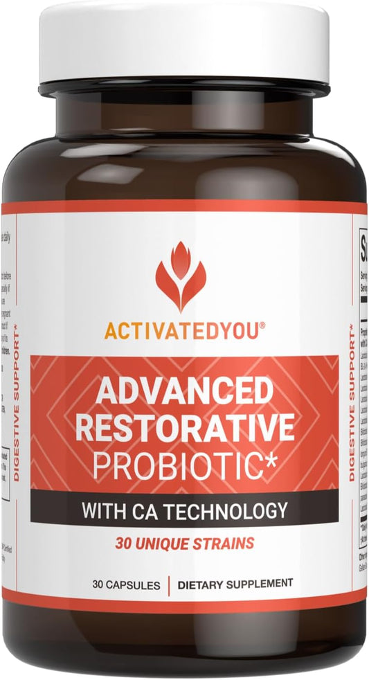 30-Strain Digestive Probiotic Capsules for Gut Health, Immune Support, and Skin Radiance - ActivatedYou Advanced Formula