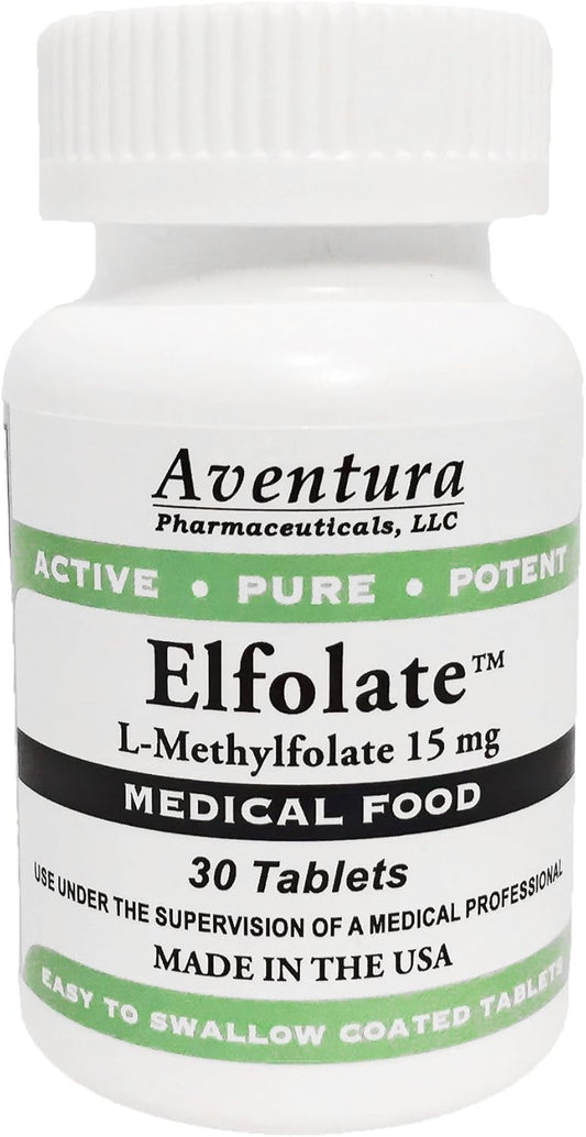 30 Tablets of ELFOLATE® 15mg L-Methylfolate Medical Food Supplement