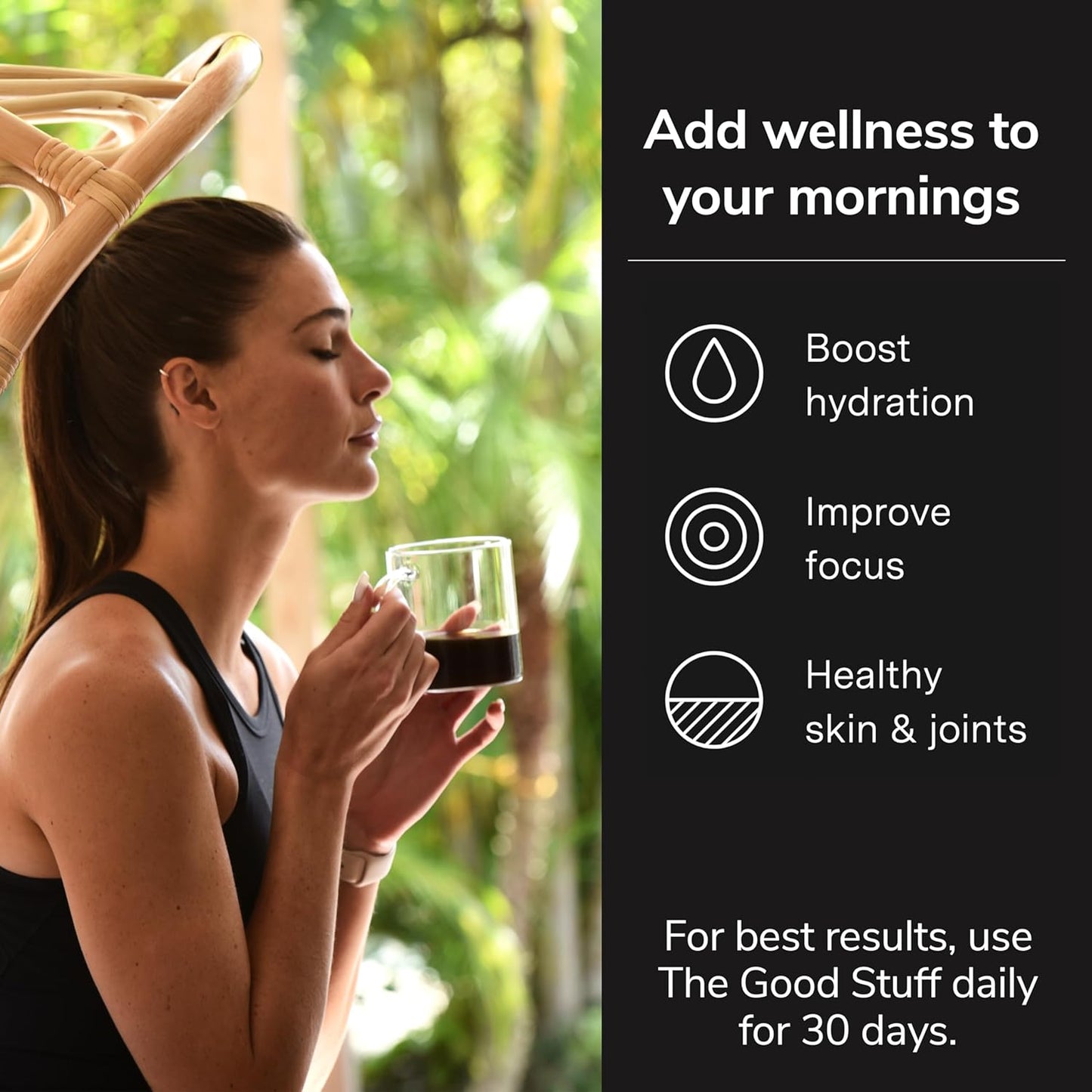 30 Travel Packets of Non-Dairy Coffee Supplement with Collagen, L-Theanine, and Himalayan Pink Salt for Improved Focus and Energy
