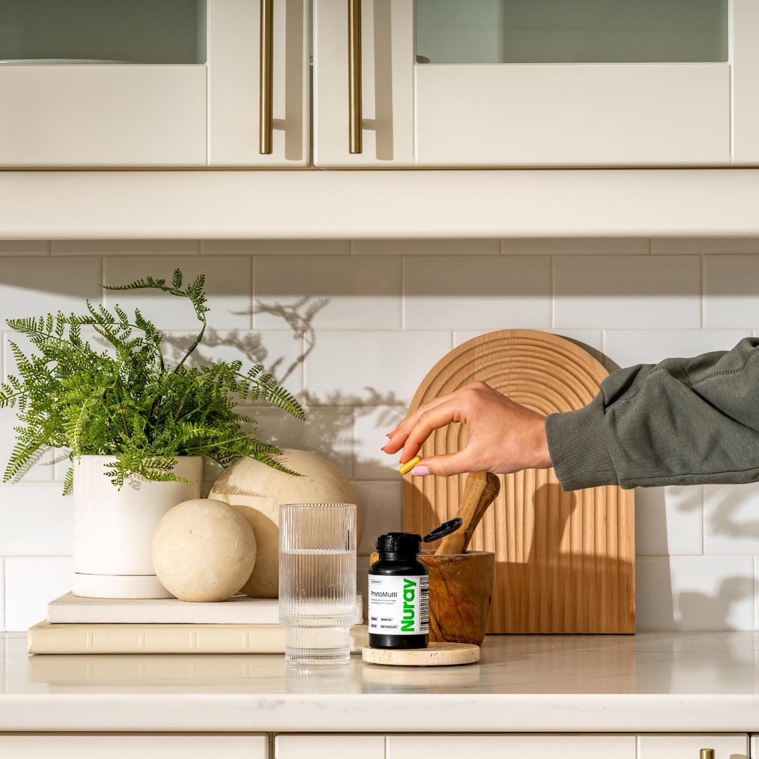 30 Vegetarian Capsules Nuray PhytoActive Dietary Supplement with Broccoli Sprout Powder, Herbal Extracts for Immune Support, Metabolism, and Detox - GN-PhytoActive Gluten-Free Formula