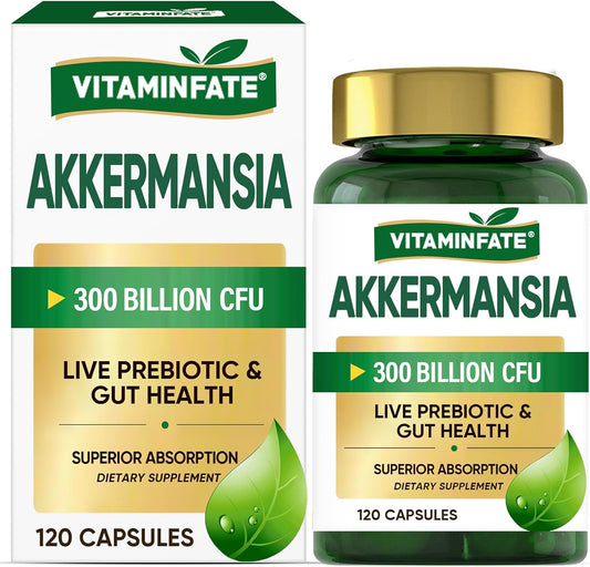 300 Billion AFU Akkermansia Muciniphila Probiotic Capsules - Supports GLP-1 Production, Digestive & Immune Health