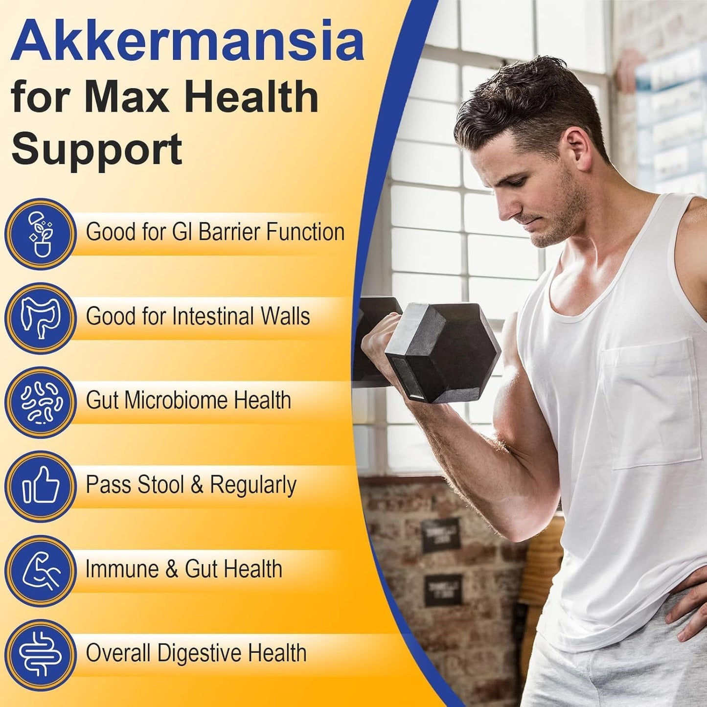 300 Billion AFU Akkermansia Probiotic Supplement for GLP-1 Levels in Men and Women