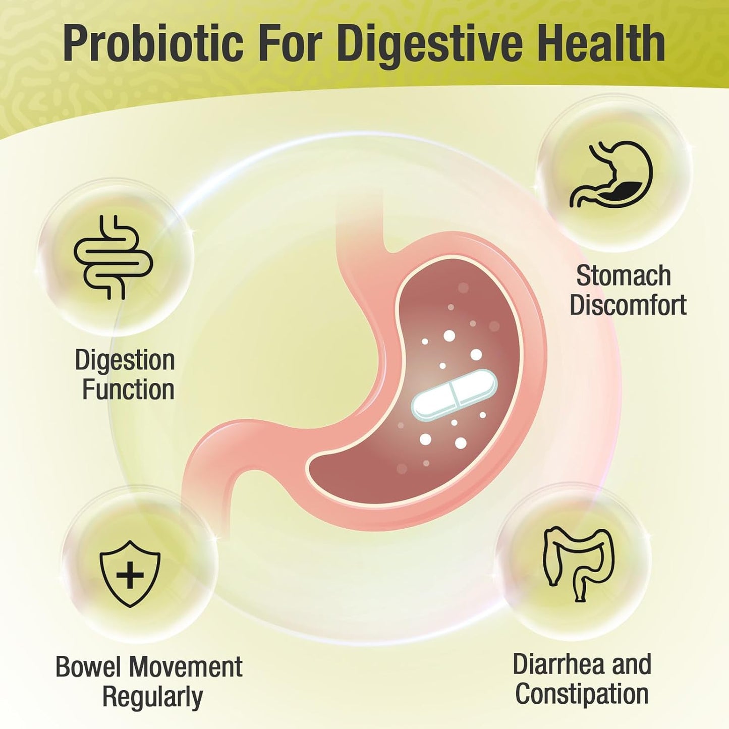 300 Billion CFU Probiotic Supplement with 22 Strains + 15 Organic Herbs for Digestive Health - 60 Capsules