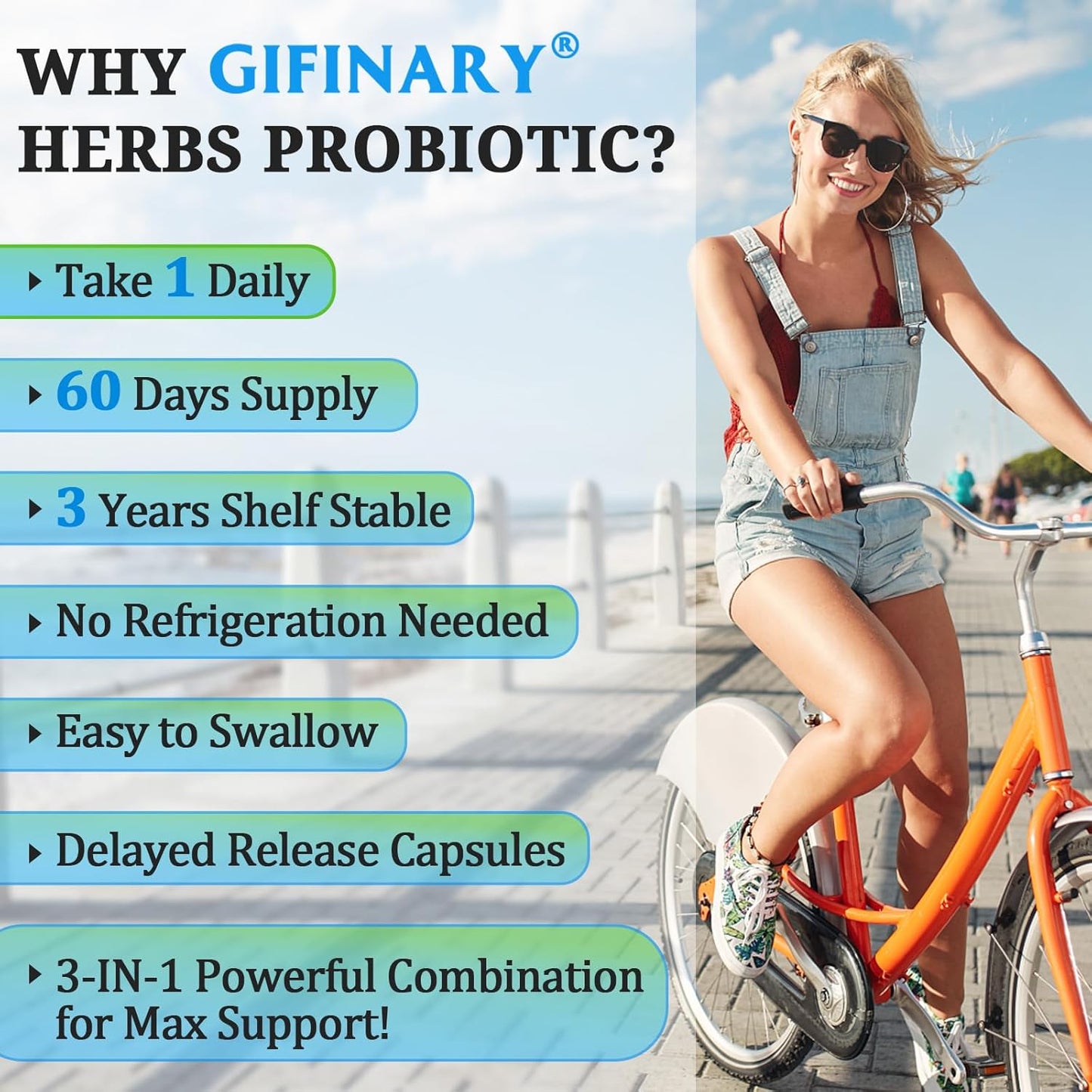 300 Billion CFU Probiotics for Women and Men with 24 Strains + 15 Organic Prebiotics - Supports Digestive, Gut, and Immune Health - 8 Month Supply