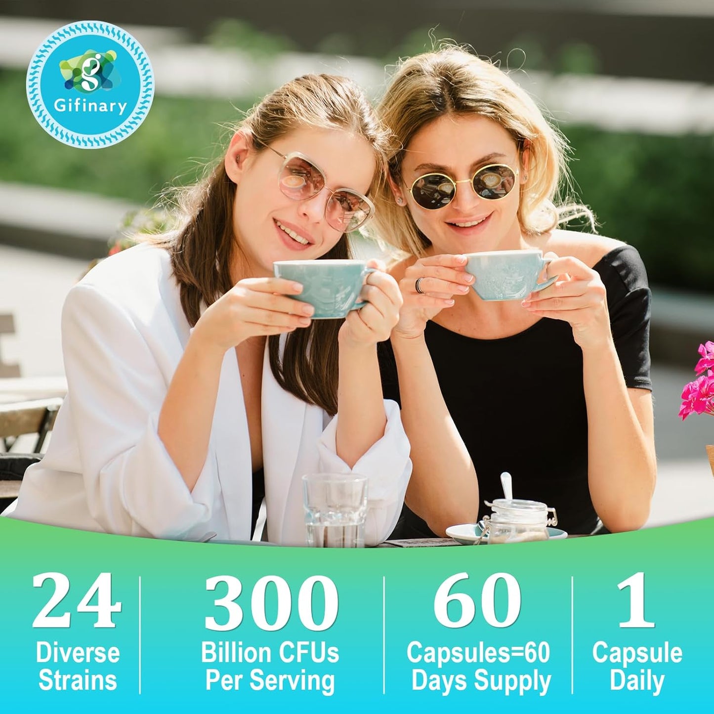 300 Billion CFU Probiotics for Women and Men with 24 Strains + 15 Organic Prebiotics - Supports Digestive, Gut, and Immune Health - 8 Month Supply