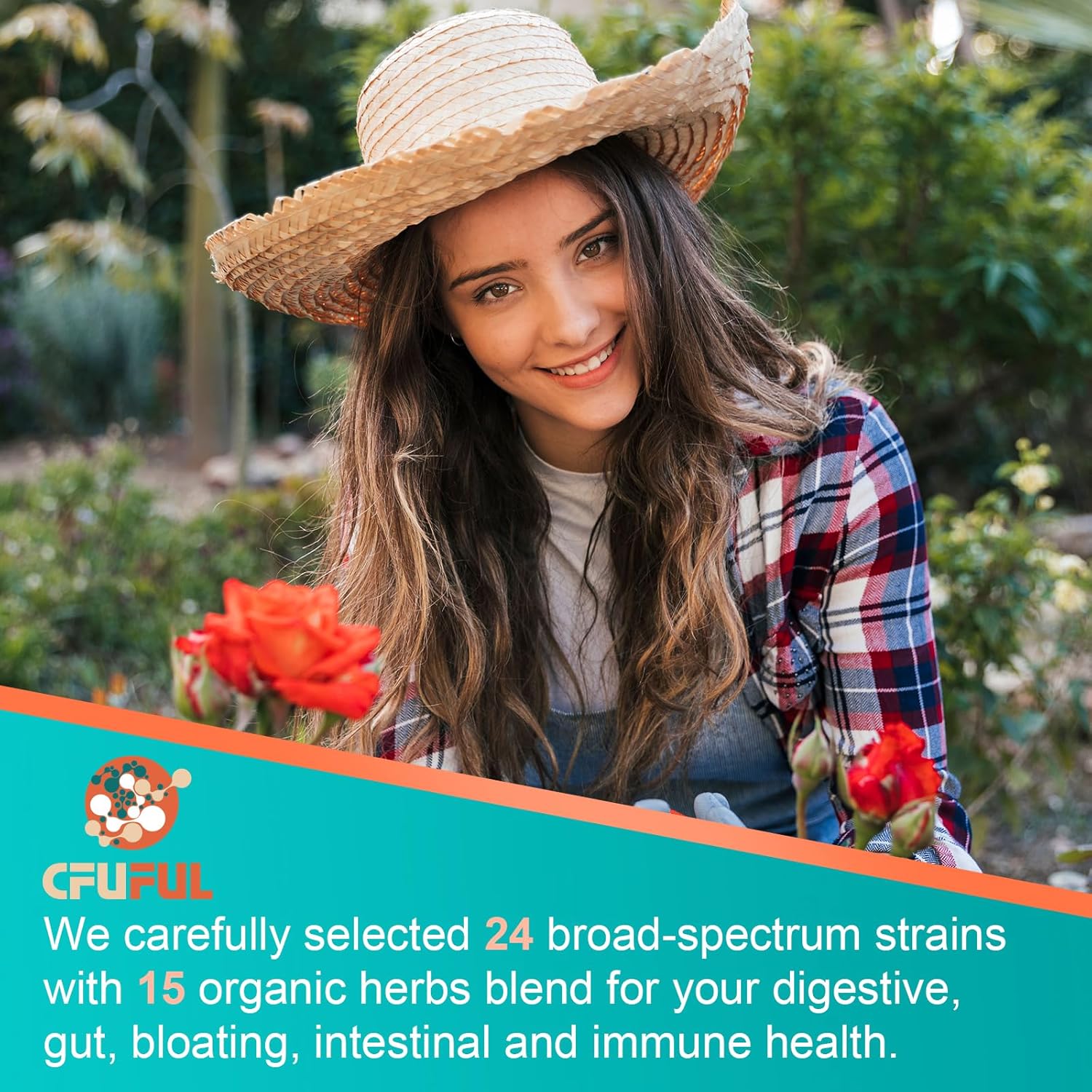 300 Billion CFU Probiotics with 24 Strains and 15 Organic Herbs - Digestive Gut Health for Women & Men - Immune Support - Constipation & Bloating Relief - 2 Month Supply