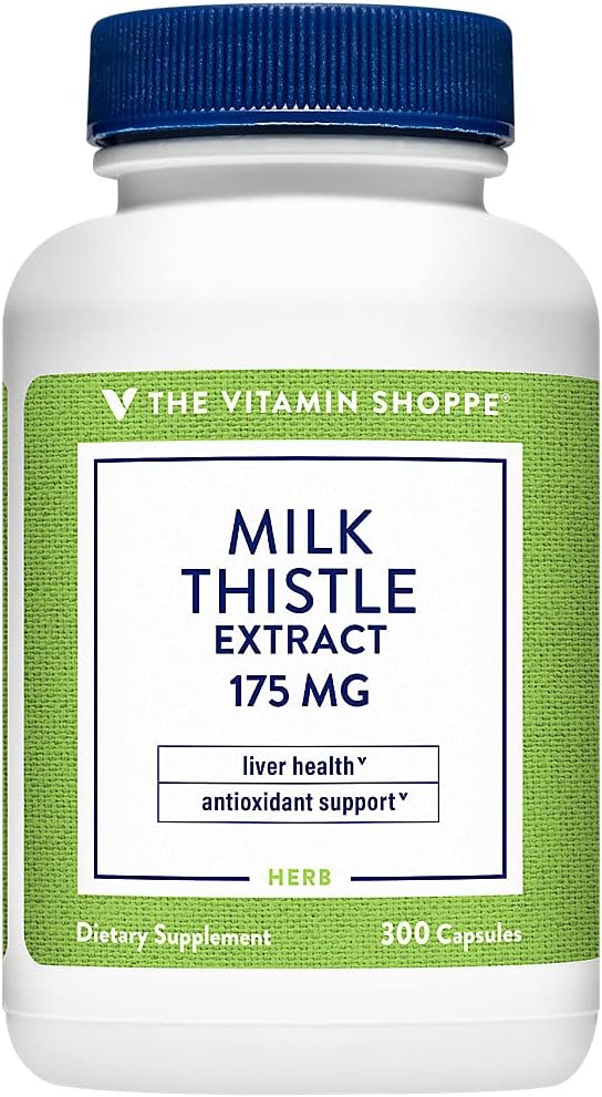 300 Capsules of The Vitamin Shoppe Milk Thistle Extract - 175 MG