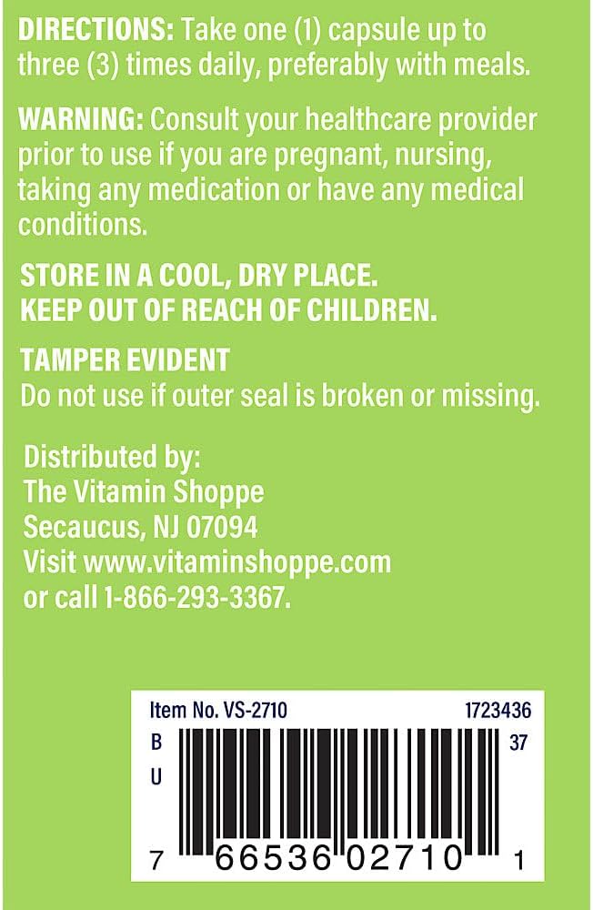 300 Capsules of The Vitamin Shoppe Milk Thistle Extract - 175 MG