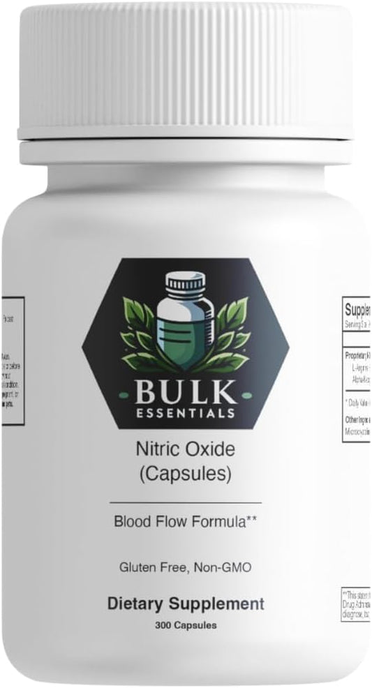 300 Count Bulk Essentials Nitric Oxide Capsules with 1000mg per Serving